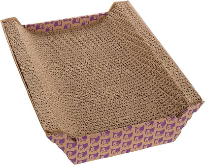 SmartyKat Super Scratcher Chaise Corrugated Cat Scratcher,Catnip Infusion Technology - Brown,One Size,(Pack of 6)