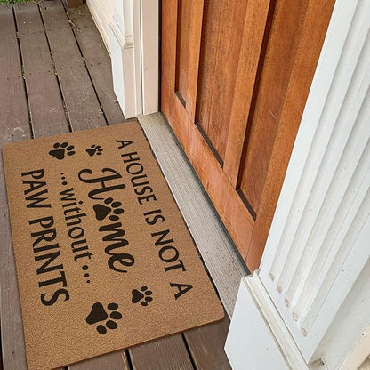 Funny Dog Door Mats, Dog Lovers Mom Dad Gifts Door Mat for Home Outside Entryway, Funny Welcome, Artificial Coir Doormat Rugs for Patio Kitchen Decor, 17x30 Inch