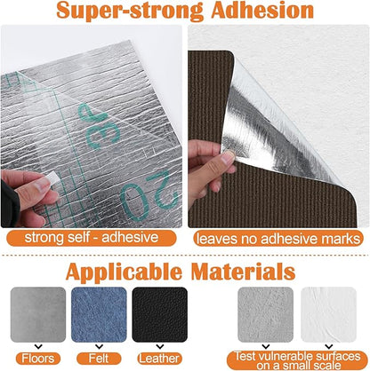 Cat Scratch Furniture Protector - 158" x 15.8" Trimmable Self-Adhesive Cats Claws Scratch Pads, DIY Cat Climbing Couch Protector for Scratch Post Cat Tree Replacement Indoor (Brown)