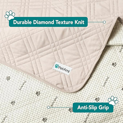 PetAmi Waterproof Couch Cover for Dogs, Reversible Furniture Cover Sofa Protector for Pet Cat Bed, Washable Blanket Dog Cover for Couch Seat, 52x82 Beige