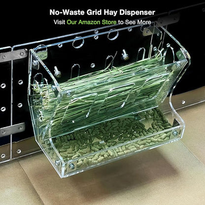 GuineaLoft™ 2-in-1 Hay & Food Feeder for Guinea Pigs, Rabbits & Small Pets – No-Waste Hay Rack with Dual-Compartment Bowl, Easy Cage Mount, Space-Saving Design