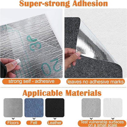 Cat Scratch Furniture Protector - 118" x 17" Trimmable Self-Adhesive Cats Claws Scratch Pads, DIY Cat Climbing Couch Protector for Scratch Post Cat Tree Replacement Indoor (Dark Gray)