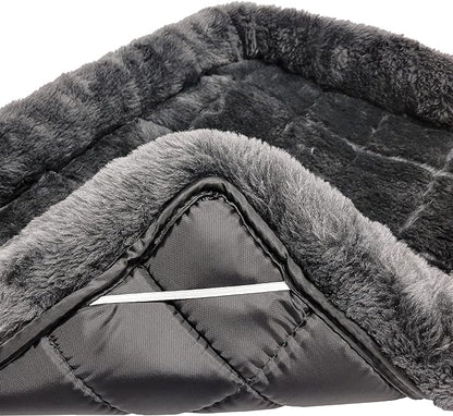 MidWest Homes for Pets QuietTime XXS Dog Bed – Gray Faux Fur Bolster, Ultra-Soft and Machine Washable, Fits 18-Inch Crates and Carriers, for Small Dogs and Cats