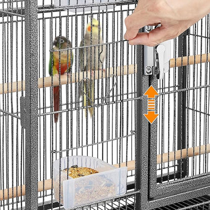 Yaheetech Wrought Iron Extra Large Bird Parakeet Cage with Detachable Stand for Cockatiel Sun Green Cheek Conure Lovebird Budgie Finch Canary Bird