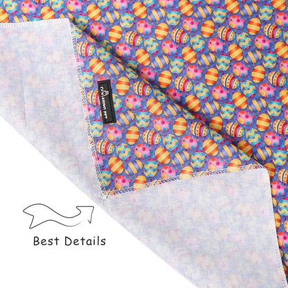 ARING PET Easter Dog Bandanas, Cute Purple Colorful Eggs Pet Bandana Scarf Triangle Bibs for Puppy Small Medium Large Boy Girl Dogs Cats-S