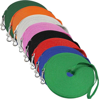 Long Dog Puppy Obedience Recall Training Agility Lead, Leash - GREEN, 15' Foot - by, Downtown Pet Supply