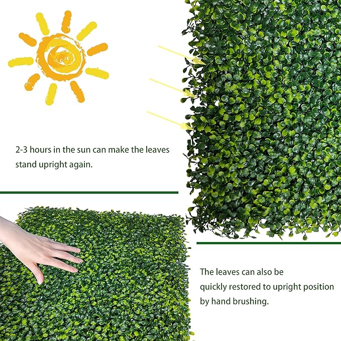 Artificial Ivy Privacy Fence Wall Screen: 72 X144 in (72 sqft) UV-Anti Faux Boxwood Roll Panels Greenery Backdrop Ivy Vine Leaf Hedges Fence Panels for Indoor Outdoor Green Wall Decor