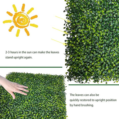 Artificial Ivy Privacy Fence Wall Screen: 72 X144 in (72 sqft) UV-Anti Faux Boxwood Roll Panels Greenery Backdrop Ivy Vine Leaf Hedges Fence Panels for Indoor Outdoor Green Wall Decor