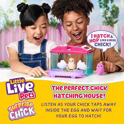 Little Live Pets Toy Chicken Coop, Interactive Hutch Animal Playset with 1 Surprise Baby, 20+ Sounds– Outdoor Toys for 5+ Year Old Girls
