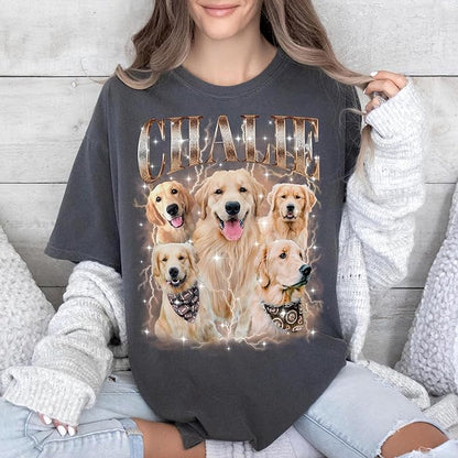 Mit & Mia Custom Your Own Bootleg Rap Shirts for Boyfriend Girlfriend Face Shirt with Photo Gift for Him Her Pet Lovers