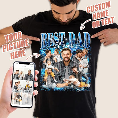 H-DEWALL Custom T Shirts Mineral Wash Tshirt Bootleg Rap Tee Customized Gifts for Boyfriend Birthday Shirts Tops for Women