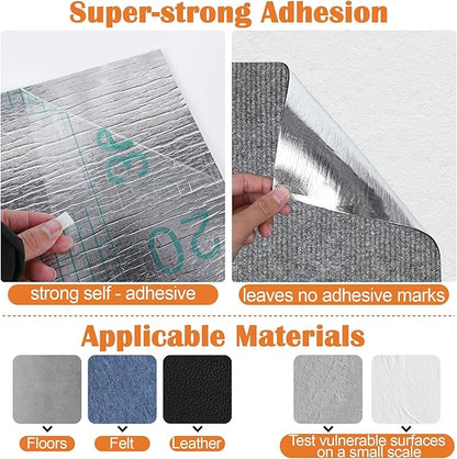 Cat Scratch Furniture Protector - 158" x 15.8" Trimmable Self-Adhesive Cats Claws Scratch Pads, DIY Cat Climbing Couch Protector for Scratch Post Cat Tree Replacement Indoor (Light Gray)