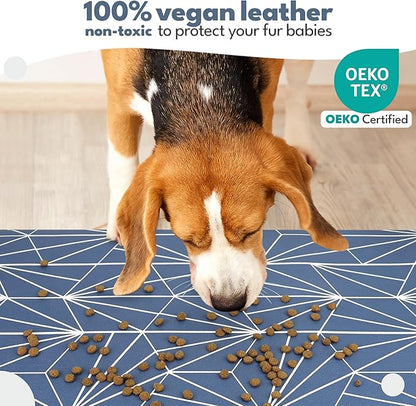 NALALAS Large Dog Mat for Food and Water, Cat Feeding Mat | Large Waterproof Dog Bowl Mat | Non-Slip Pet Food Mat for Floors | Pet Mats for Food and Water | Easy to Clean