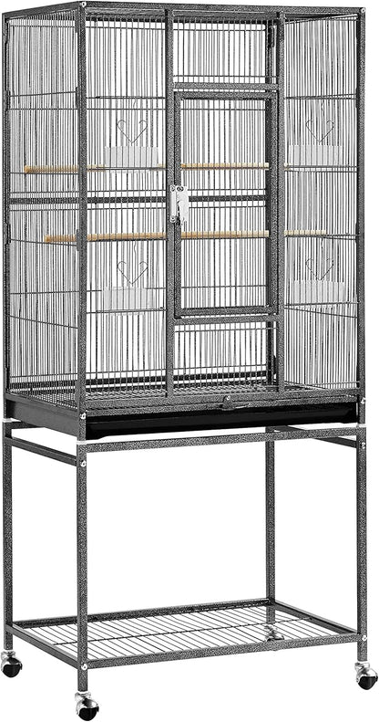 Yaheetech Wrought Iron Extra Large Bird Parakeet Cage with Detachable Stand for Cockatiel Sun Green Cheek Conure Lovebird Budgie Finch Canary Bird