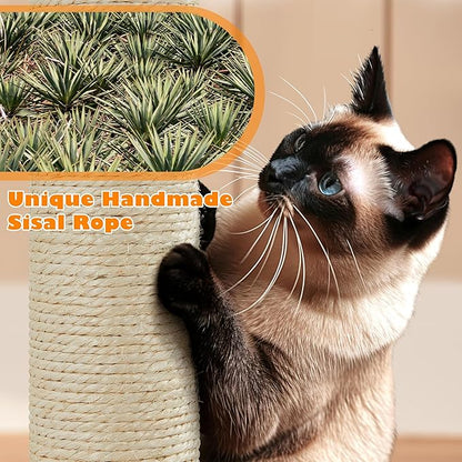 Topeakmart Multi Level Cat Tree, Cat Tower for Indoor Cats with 2 Condos & 2 Perches & Scratching Post, Cat Bed Furniture for Play