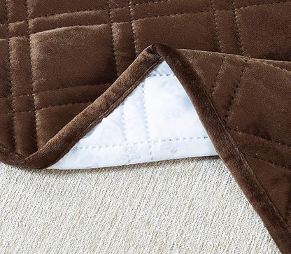 Brilliant Sunshine Premium Calming Dog Bed Mat, Silky Velvet, Removable Washable Cover, Cushion Protector and Couch Covers for Dogs, Pets, Cats, Large, Chocolate