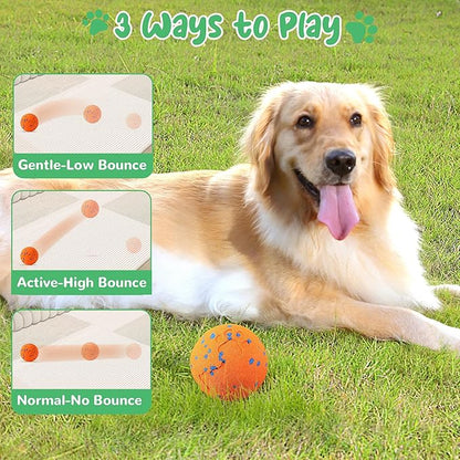 Smart Interactive Dog Toys,Vibrating Dog Ball,Electric Dog Chew Toys for Medium and Large Dogs,Chew-Proof Shell,Automatic Moving/Bouncing/Rotating, E-TPU Material,Ip68 Waterproof