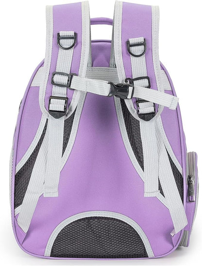 Cat Bubble Backpack Carrier for Small Medium Dogs Cats Carrying Bag, Airline Approved Pet Travel Carrying Bag Dog Hiking Walking Outdoor Backpack (Purple)