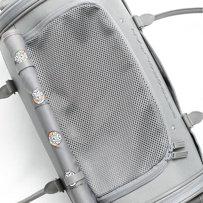 Soft-Sided Pet Carrier for Cats and Small Dogs – Stylish, Airline-Approved Travel Bag with Mesh Ventilation, Collapsible, Removable Pad and Safety Leash, Fits up to 16 lb