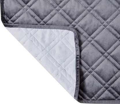 Brilliant Sunshine Premium Calming Dog Bed Mat, Silky Velvet, Removable Washable Cover, Cushion Protector and Couch Covers for Dogs, Pets, Cats, Medium, Grey