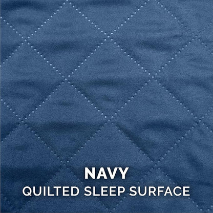 Furhaven Orthopedic Dog Bed for Medium/Small Dogs w/ Removable Bolsters & Washable Cover, For Dogs Up to 35 lbs - Quilted Sofa - Navy (Blue), Medium