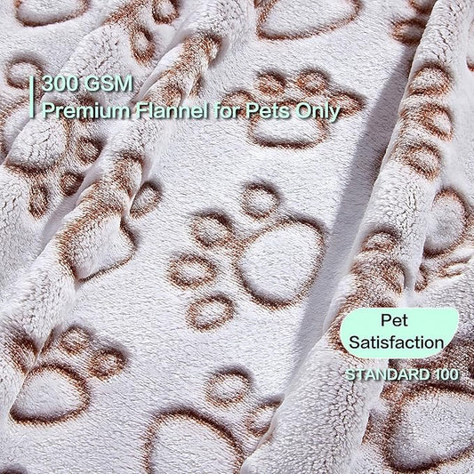 Stuffed Brown Soft Dog Blanket for French Bulldog Gifts, 32x40 inches, Premium Brown Flannel Fleece Blanket, Newborn Puppy Kitten Boy Essentials