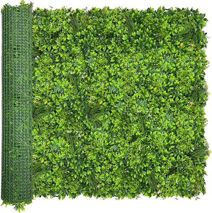 Artificial Plant Wall Roll: 60 X 120 in (50 sqft) UV-Anti Ivy Privacy Fence Screen Faux Greenery Panels Backdrop Boxwood Ivy Vine Leaf Hedge for Indoor Outdoor Green Decor
