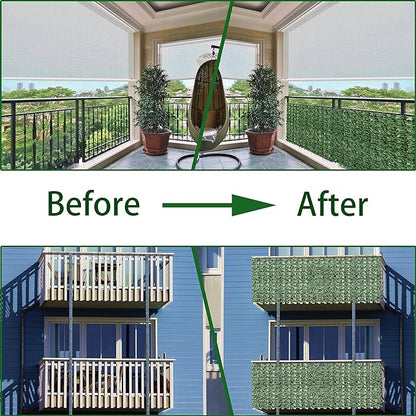 Artificial Ivy Privacy Fence Wall Screen,80X120 in UV-Anti Faux Greenery Backdrop Ivy Vine Leaf Hedges Fence Panels for Patio, Balcony, Garden, Backyard Indoor Outdoor Green Wall Decor